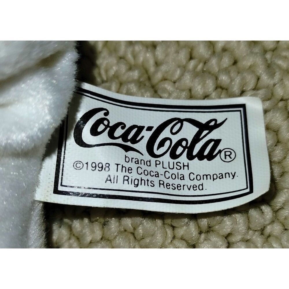 1998 Collectible Coca Cola Bean Bag Plush Polar Bear (NWT) - Picture 6 of 9